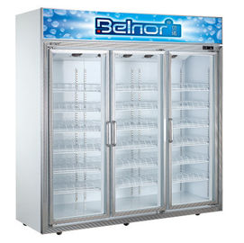 수직 슈퍼마켓 전시 냉장고, 3개의 유리 문 상업적인 냉장고 냉장고